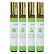 Natural Day Aroma Oil Roll-on Refresh & Mint, 10ml, 4個