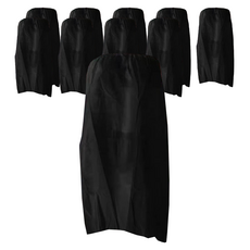 Inareum 一次性不織布浴袍 62 x 78 cm, 黑色, 10個