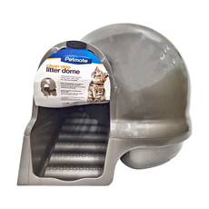 Petmate Booda貓砂屋樓梯 57 x 57 x 48cm 銀灰色 減少貓砂帶出 時尚美觀, 1個