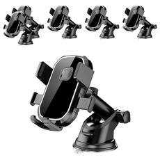 AllBS 車用手機支架 吸風式 通用型, 黑色, 6個
