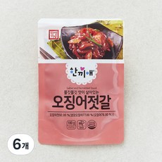 한끼애 오징어젓갈, 6개, 100g
