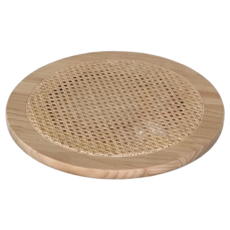 KUIBAO 快豹生活 樸質藤編托盤, 原木色