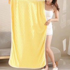 Woni家 粉彩浴巾 70 x 140 cm, 1個, 黃色