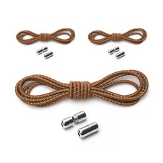 Market A圓形薄橡膠膠囊鞋帶 3入