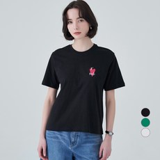 ELLE PARIS 여성용 통기성 Heart Paris 반팔 티셔츠