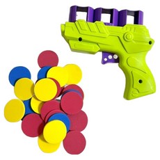 MAAH 貓咪玩具 飛盤連發射擊槍套裝, 1套, 綠色