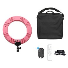 대한 반영구 뷰티 네일 미용 브이로그 촬영 조명 링라이트 핑크 + 블루투스 리모컨 + 조명 가방 세트, DH-LED14IN(핑크), 1세트