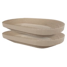 PETSMON 貓咪Dasoom橢圓形貓抓板大尺寸補充包, 單一顏色, 2個