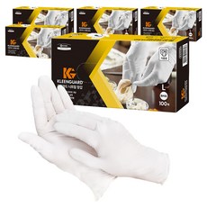 유한킴벌리 크린가드 니트릴 장갑 100p, 화이트, L, 5개