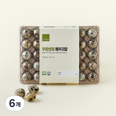 올가홀푸드 무항생제 인증 메추리알 35구, 350g, 6개