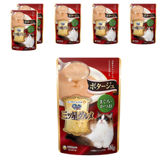유니참긴노스푼 유니참 고양이 미쓰보시 구루메 포타쥬, 혼합색(참치/가다랑어맛), 35g, 6개 혼합색(참치/가다랑어맛), 35g, 6개