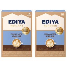 BEANIST EDIYA COFFEE香草拿鐵, 17.5g, 10條, 2盒