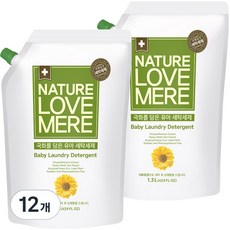 네이쳐러브메레 유아 국화 세제 리필형, 1.3L, 12개