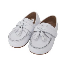 Baby Jam 男女通用皮革流蘇尖頭樂福鞋