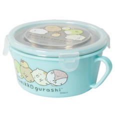 Sumikkogurashi 角落生物 不鏽鋼雙耳隔熱餐碗 450ml, 藍色, 1個