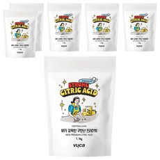 vuca 強力的優質檸檬酸, 1.1kg, 6個