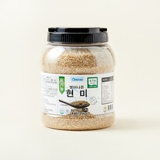 유기농 씻어나온 현미, 2.2kg, 1통