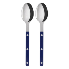 SABRE PARIS Bistrot復古酒館鈕扣系列主餐湯匙 21.5cm 亮面款, 海軍藍, 2入