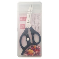 可卸式食物不銹鋼剪刀 - 肉切 小型便攜式, 銀色 + 黑色, 1支