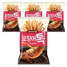 마켓오 오징어톡 구운오징어맛, 136g, 4개