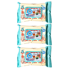 臭味滾 ODOUT 除臭抗菌濕紙巾 犬用 居家外出皆適用 無酒精香精 無螢光劑 溫和護理, 50張, 3包