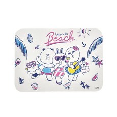 收納王妃 珪藻土地墊 LINE插畫款, 夏季海洋, 1個