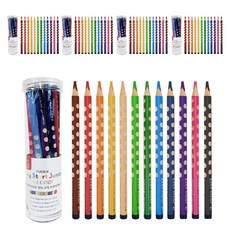 TUCO.B Easy Start Jumbo大三角洞洞油性色鉛筆, 5組, 12色