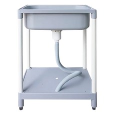 Toppuror 泰浦樂 泰風 塑鋼活動水槽 AC63975，活動式設計，底部增加收納空間, 62 x 48 x 80cm, 1個