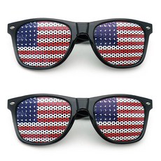 알로데 국가별 플래그 파티안경, TYPE01미국, 2개