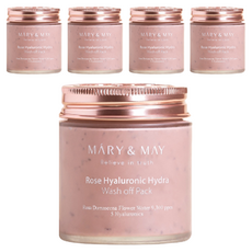 [비건뷰티] 마리엔메이 로즈 히알루로닉 하이드라 워시오프 팩 125g, 1개입, 5개