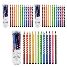 TUCO.B Easy Start巨無霸矯正油性色鉛筆, 3個, 12色