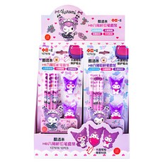 Sanrio 三麗鷗 形象HB鉛筆套裝/小學生六角桿兒童鉛筆套組/學生文具禮物 YZ7978, 1組, 卡通庫洛米 紫色