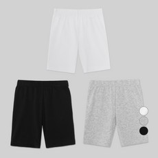 롤리트리 아동용 코튼 스판 4부 레깅스 3종 세트