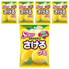 UHA 味覺糖 可撕著吃的酸味檸檬口味Sakeru軟糖, 30.1g, 5個