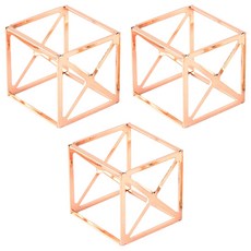 粉撲美妝蛋架, 玫瑰金, 3個