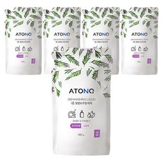 ATONO2 1級奶瓶&廚房洗潔精 補充包 迷迭香香氣, 480g, 5個
