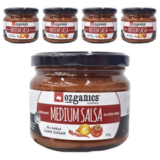Ozganics 澳洲有機中辣味莎莎醬，無麩質，無添加蔗糖, 310g, 5瓶
