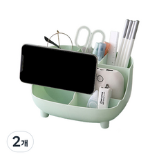 베러홈 책상정리함 연필꽂이, 그린, 2개