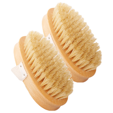 Braun Wettberg 珀薇 德國製 白豚鬃 沐浴清潔刷, 單色, 1個, 2個