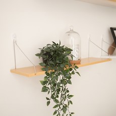 리빙공감 인테리어 우드 벽걸이 선반, 오크, 1단