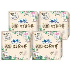 SOFY 蘇菲 天然100%有機棉衛生棉, 23cm, 9片, 4包