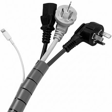 LUMIO 整潔電線整理電纜保護套, 5個, 灰色