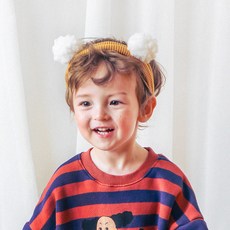 BABYBLEE 女童毛絨球髮帶