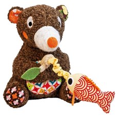 Ebulobo 音樂鈴 填充玩具, 1個, 小熊釣魚