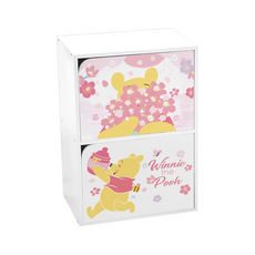 收納王妃 迪士尼櫻花系列 木門雙層櫃, 櫻花維尼