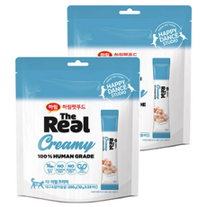 하림펫푸드 고양이 더리얼 크리미 짜먹는 간식, 혼합맛(대구/닭가슴살), 250g, 2개