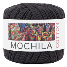 brandyarn Mochila系列 棉針織線 黑色 50克 優質棉, 1捲