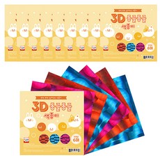 YOUNG ART 3D圓形色紙, 3色, 60個