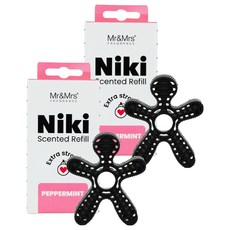 Mr&Mrs FRAGRANCE Niki 汽車芳香劑補充包, 薄荷, 2個