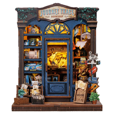 Daehotoys 旅行足跡書店袖珍屋DIY套組, 1個, 混合色